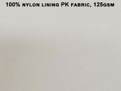 100% nylon lining PK fabric, 125gsm