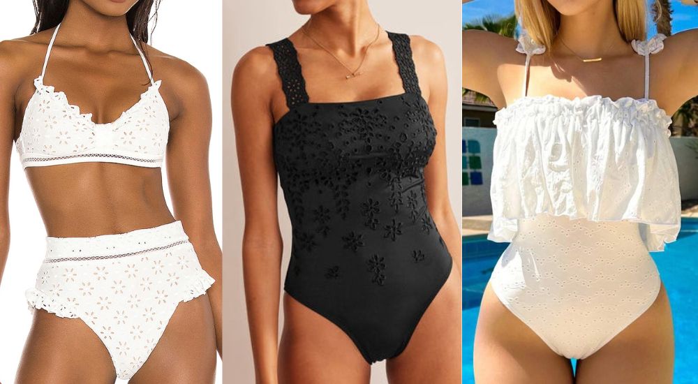 Cutwork Embroidery Swimsuit