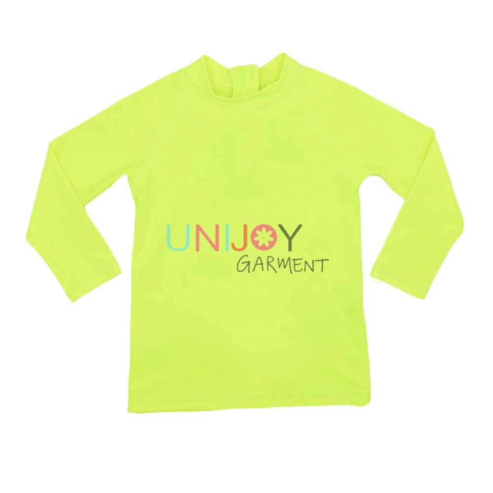 UNNC202102-Vibrant Yellow Chirldren Swimwear Rashguard