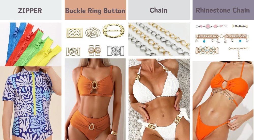 Customize Swimwear With Metal Accessories