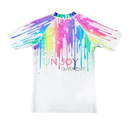 UNGLRG2401-Custom Print Swim T-shirt Rashguard Supplier