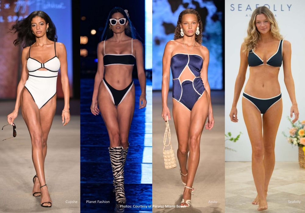 Minimalist Contrast Piping-Miami Swim Week Trends