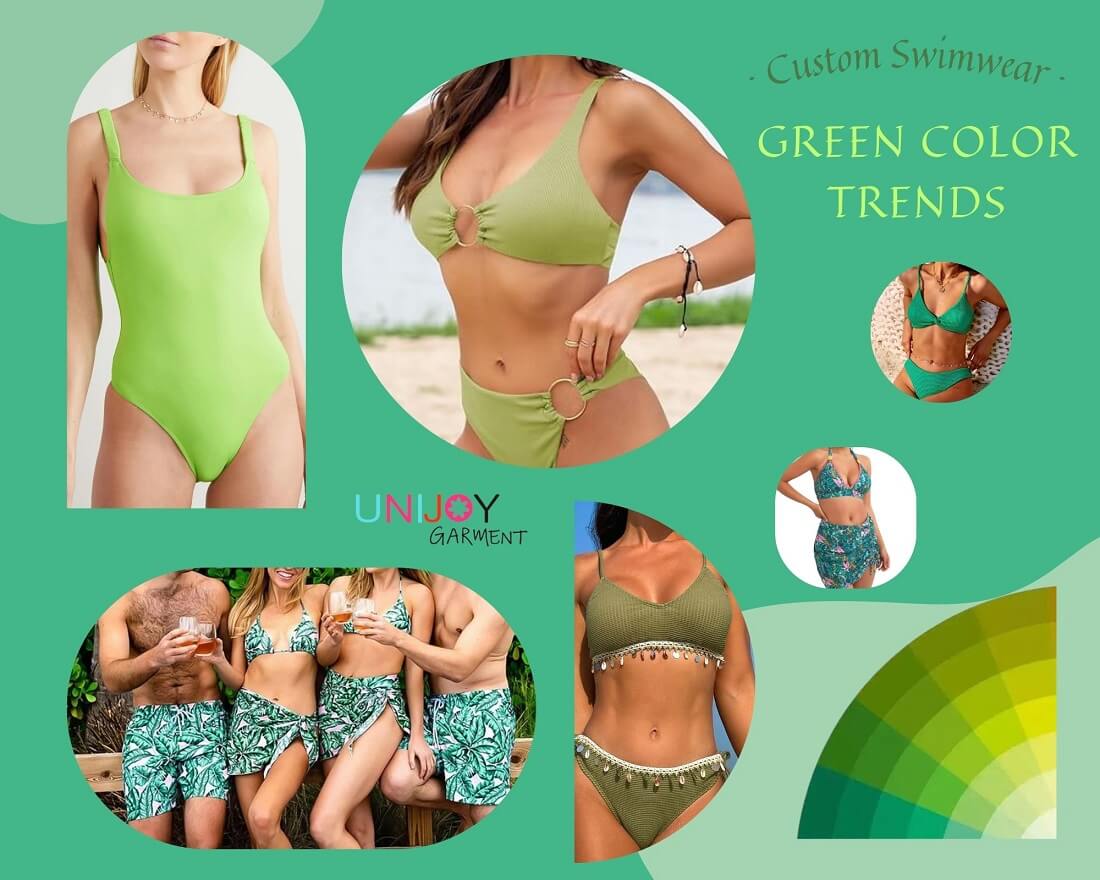 Custom Swimwear Trends- Green Color Trends