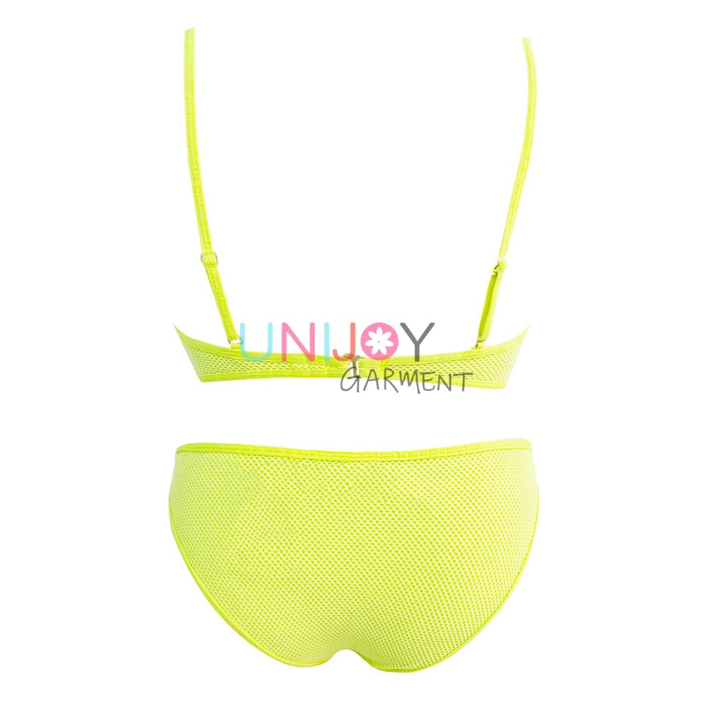 UNWMBK24-0614-Yellow Mesh Custom Made Bikini