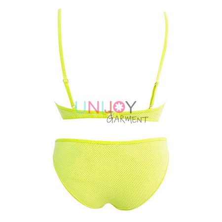 UNWMBK24-0614-Yellow Mesh Custom Design Bikini