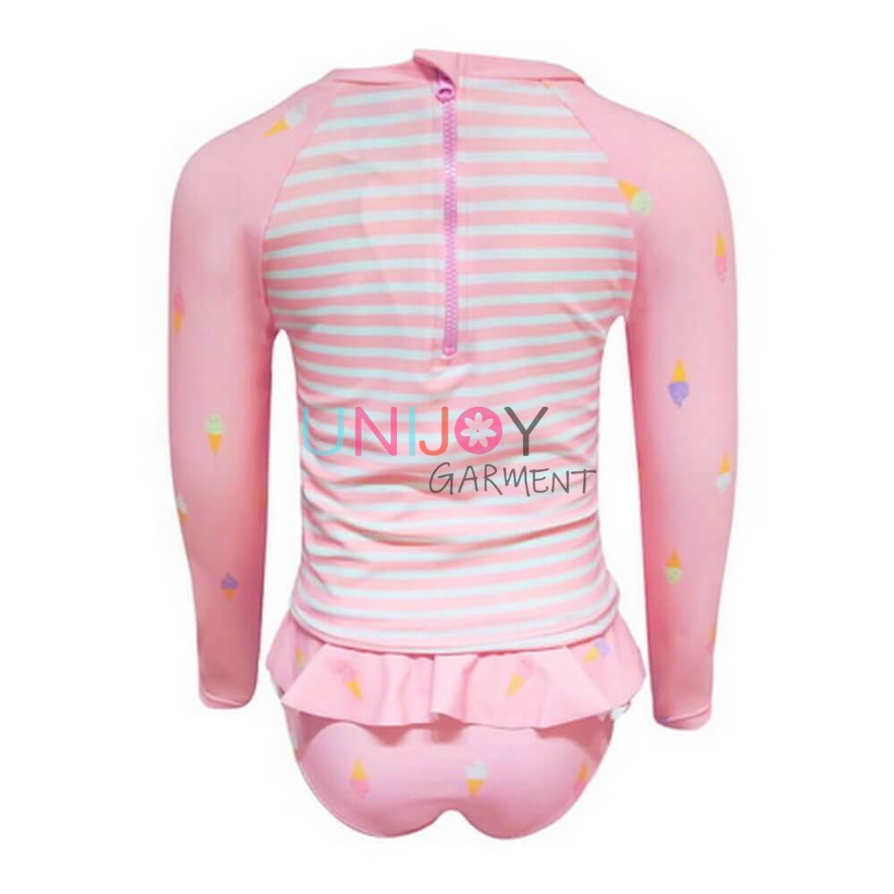 UNGLRG-240710-Girls Long-Sleeved Swimwear Custom Made Rashguard