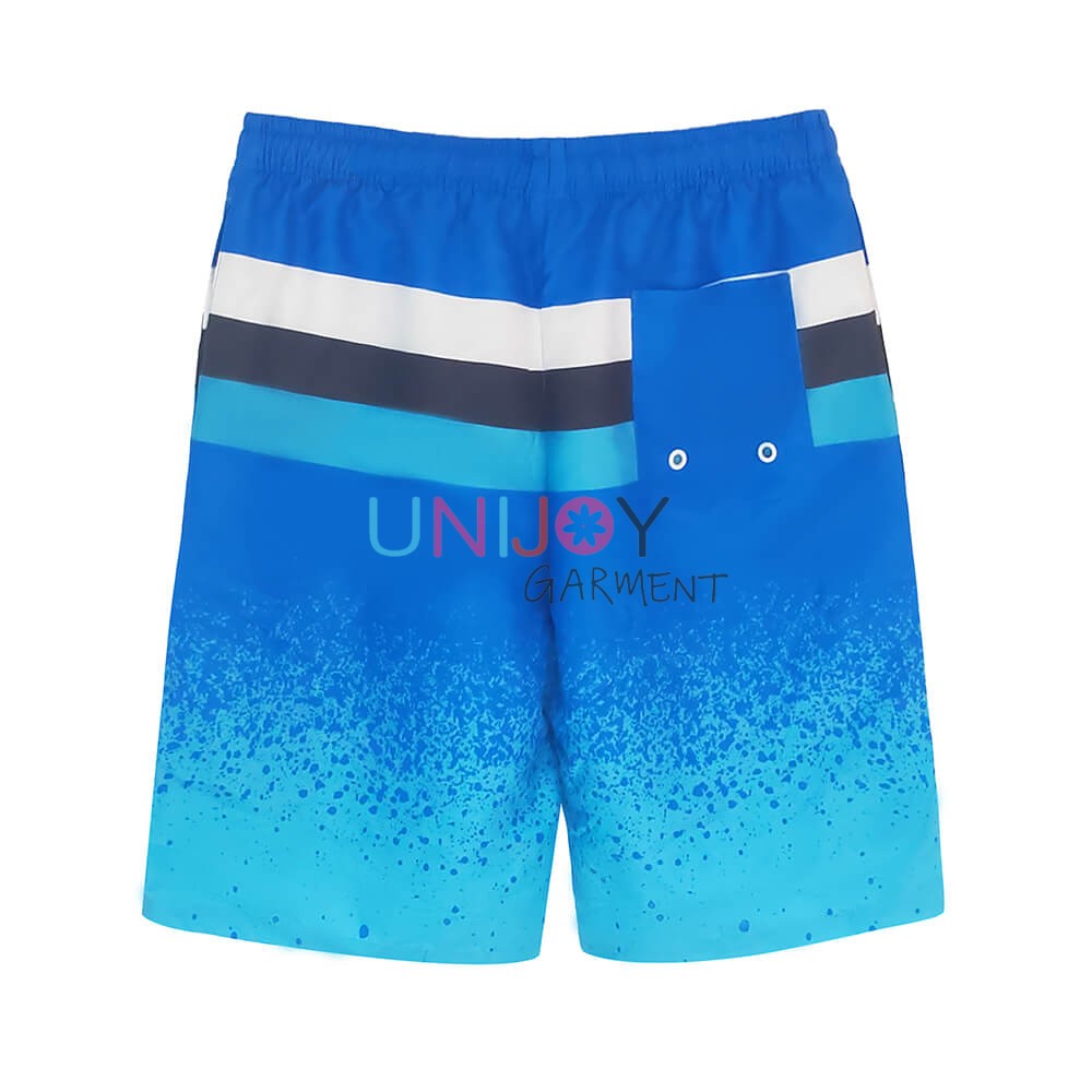 UNMS-001-Stripes Printed Mens Custom Swim Shorts