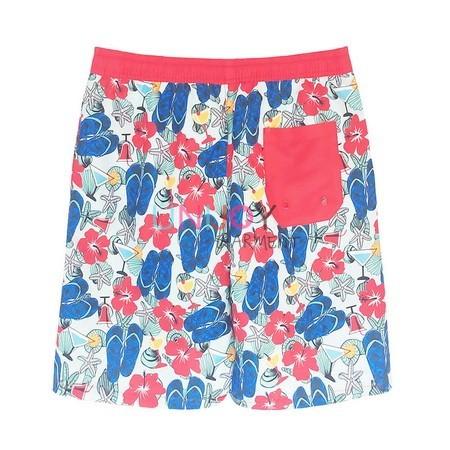 UNMS-2407003-Floral Printed Custom Swimming Shorts