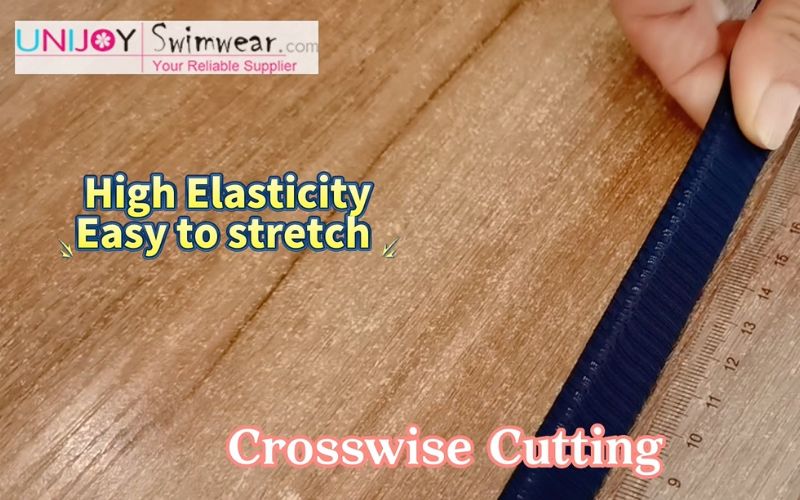 Custom Made Swimwear - Crosswise Grain Cutting