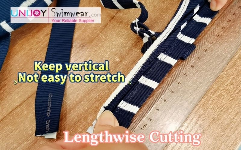 Custom Swimwear - Lengthwise Grain Cutting