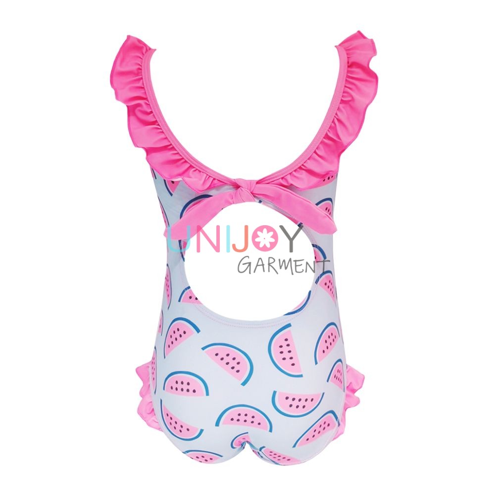 UNGLOP-22014-Cute Watermelon Custom Swimsuit Kids Swimwear Supplier