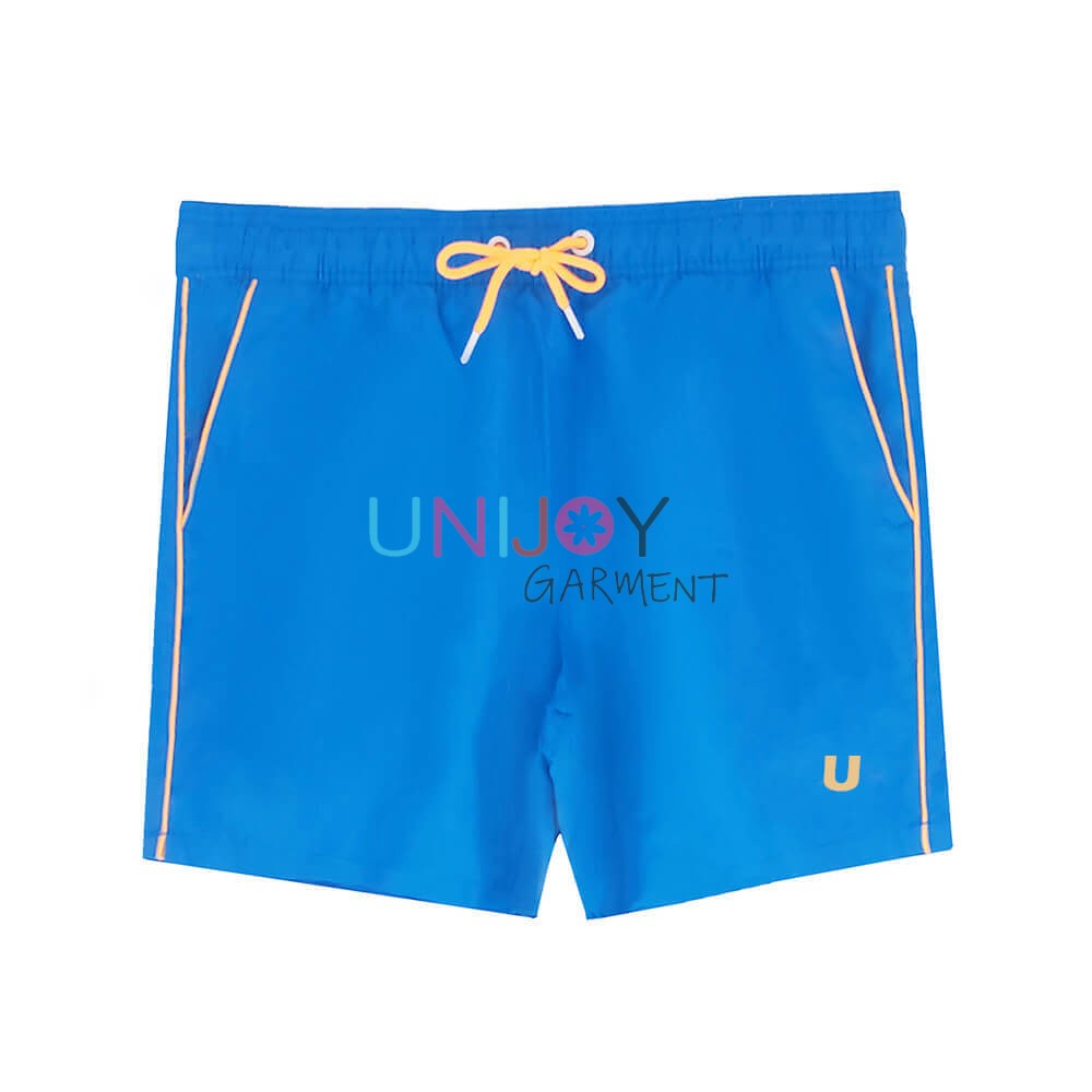 UNMS-24-064-Blue Mens Custom Swim Shorts Made in China