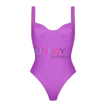 UNOPVS-546-Ribbed Textured One-piece Underwrie Custom Made Swimsuit