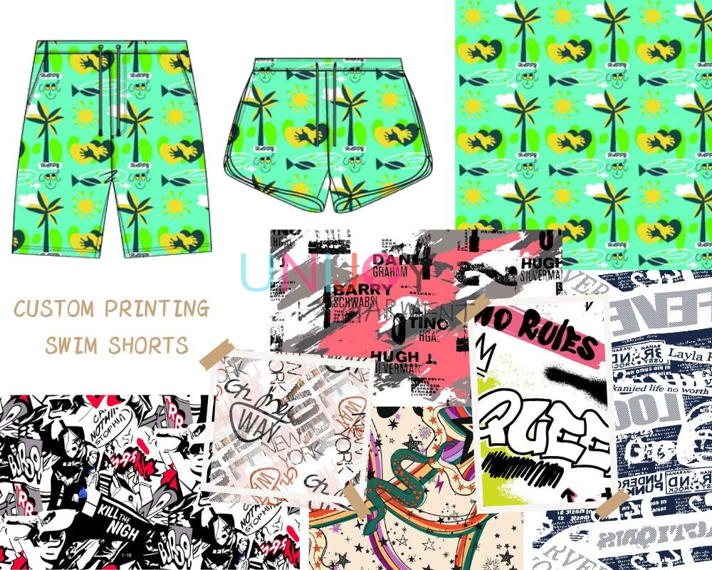 CUSTOM PRINTING SWIM SHORTS PARTTERNS