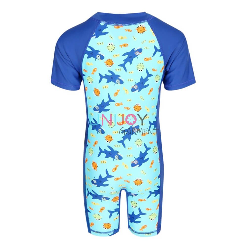 UNBYOP-22051-Boys Undersea World Print Custom Rashguard