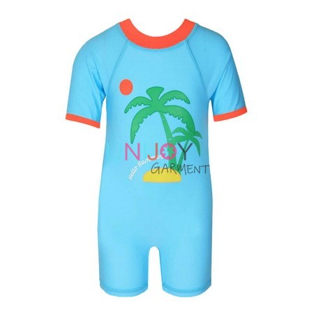 UNBYOP-23086 -Coconut Palm Custom Rashguard Swimsuit