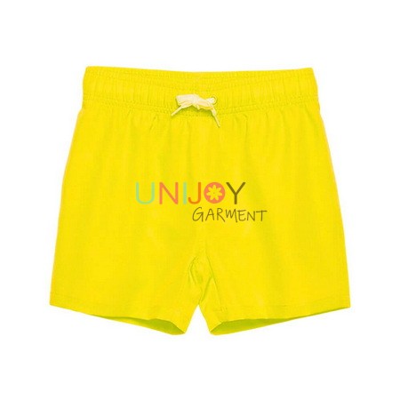 UNBYSH-24008-Custom Swim Short Neon Yellow Swim Trunks