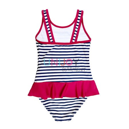 UNGLOP-241031-Custom Stripes One-piece Swimsuit Baby Swimwear Manufacturer