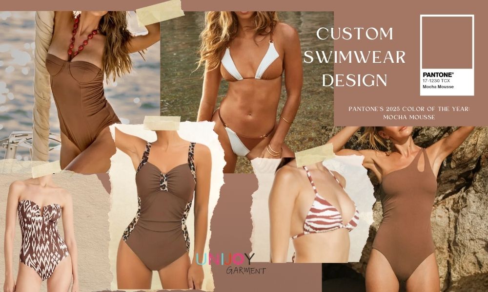 Custom Swimwear Design in Mocha Mousse