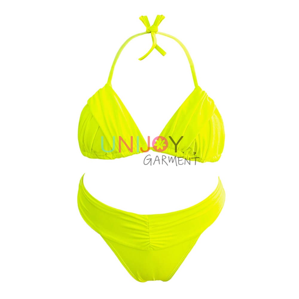 UNWMBK-241202-Triangle Halter Custom Swimwear China Bikini Factory