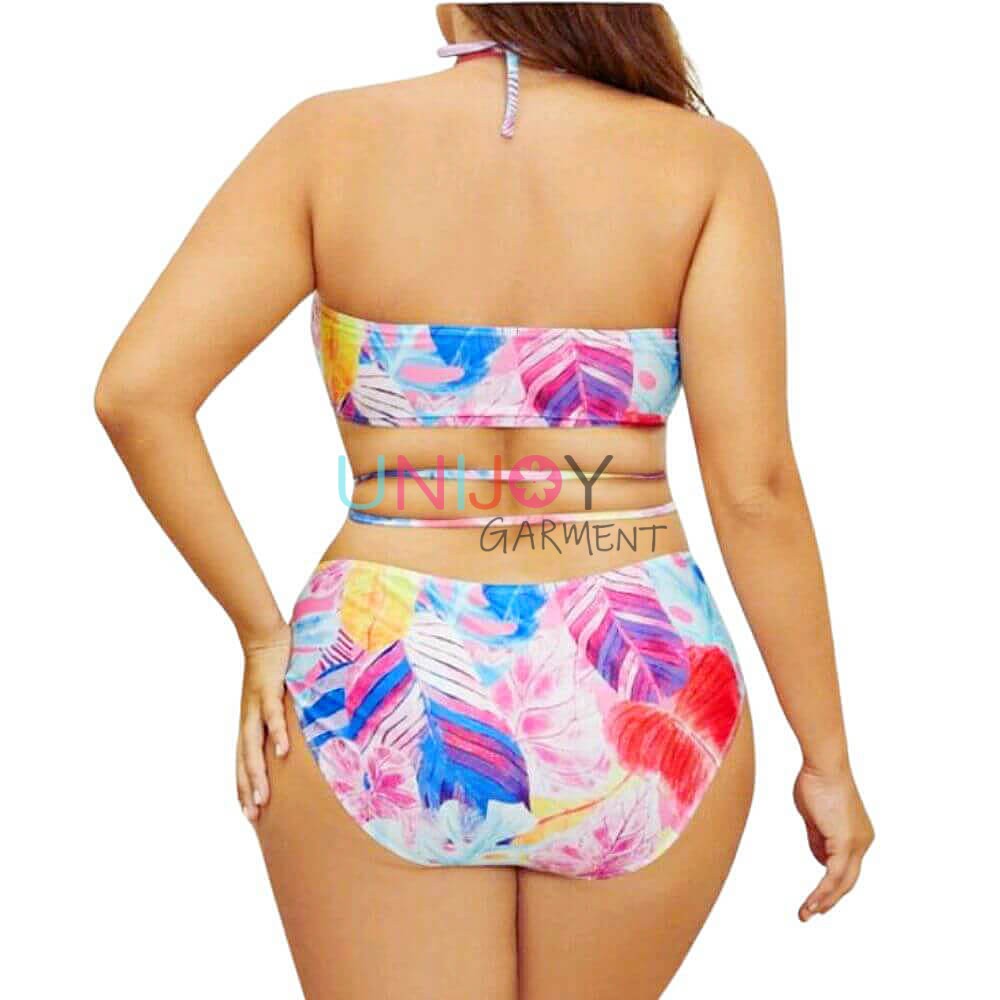 UNWMPLS-24001-Plus Size Bikini Custom Printed Swimsuits