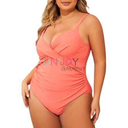 UNWMPLS-24003-Custom Swimwear Women Plus Size One-piece Swimsuit