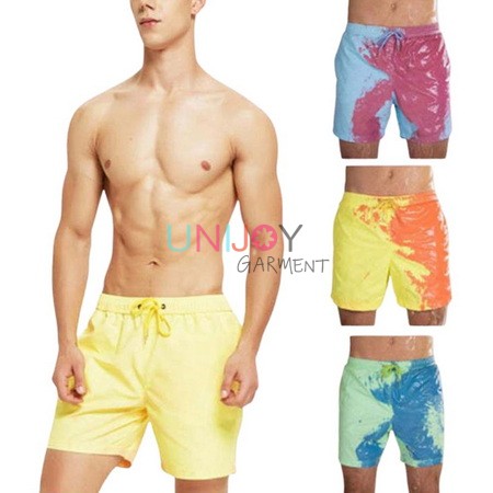 UNMS-250122-Custom Mens Swim Shorts Hydrochromic Water Changing Color Board Shorts