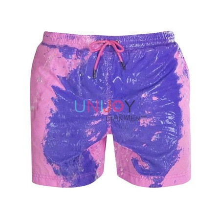 UNMS-250122-Custom Mens Swim Shorts Water-Changing Swimsuit